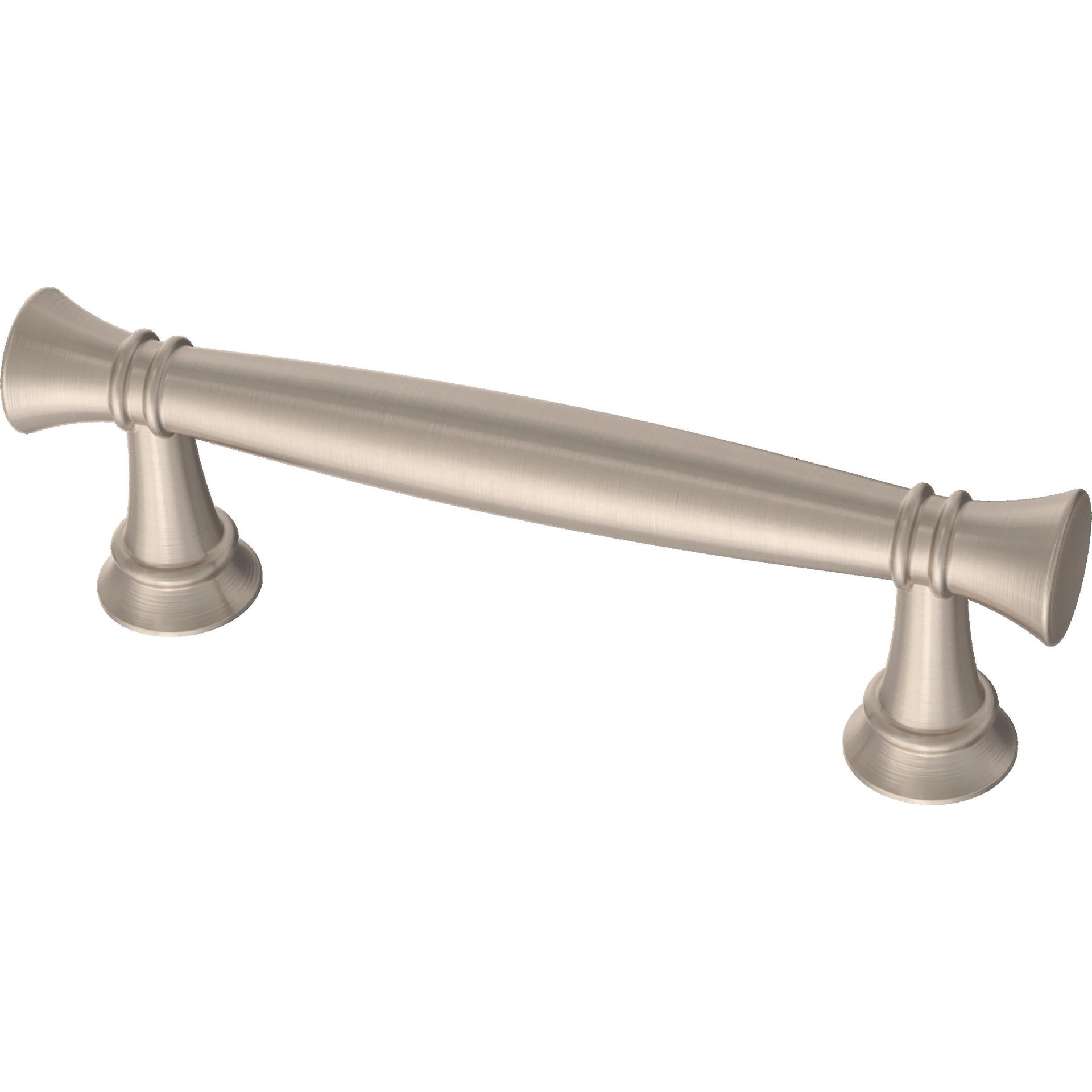 slide 1 of 6, allen + roth Isidore 3-in , 76mm Center to Center Satin Nickel Rectangular Bar Drawer Pull, 1 ct