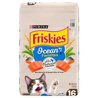 slide 8 of 29, Friskies Dry Cat Food Purina Friskies Ocean Favorites With Natural Salmon Dry Cat Food, 16 lb