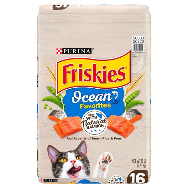 slide 22 of 29, Friskies Dry Cat Food Purina Friskies Ocean Favorites With Natural Salmon Dry Cat Food, 16 lb