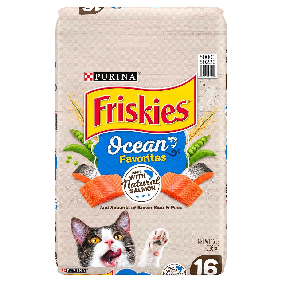 slide 20 of 29, Friskies Dry Cat Food Purina Friskies Ocean Favorites With Natural Salmon Dry Cat Food, 16 lb