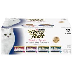 Fancy Feast Purina Fancy Feast High Protein Senior Wet Cat Food Variety Pack, Senior 7+ Chicken, Beef & Tuna Feasts - (12) 3 oz. Cans