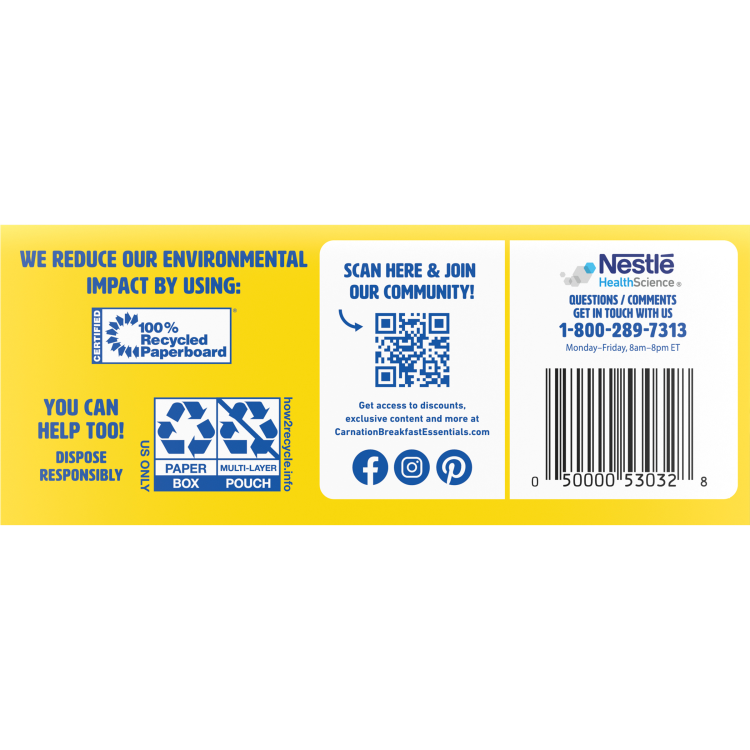 slide 3 of 6, Carnation Breakfast Essentials Powder Nutritional Shake Drink Mix Packets, Rich Milk Chocolate, 10 Count, 1.26 oz
