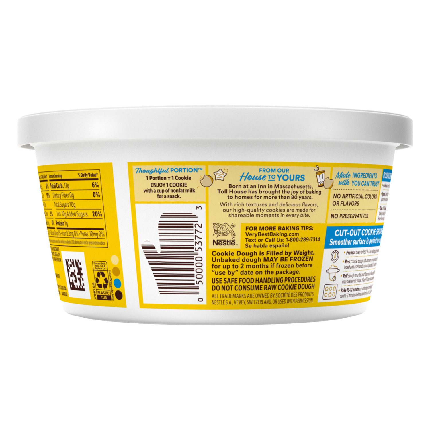 slide 3 of 8, Nestles Toll House Ready To Bake Sugar Tub, 36 oz