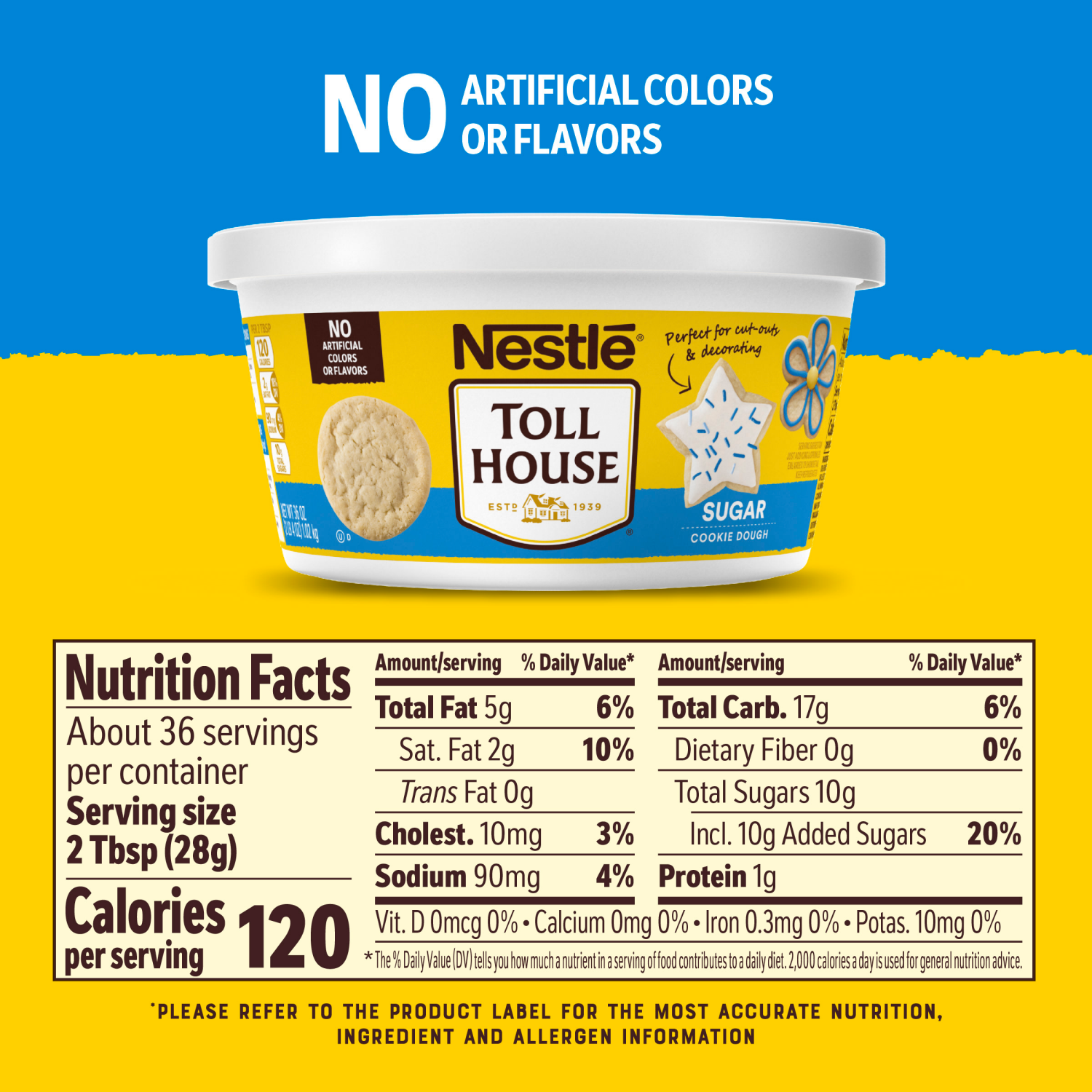 slide 4 of 8, Nestles Toll House Ready To Bake Sugar Tub, 36 oz