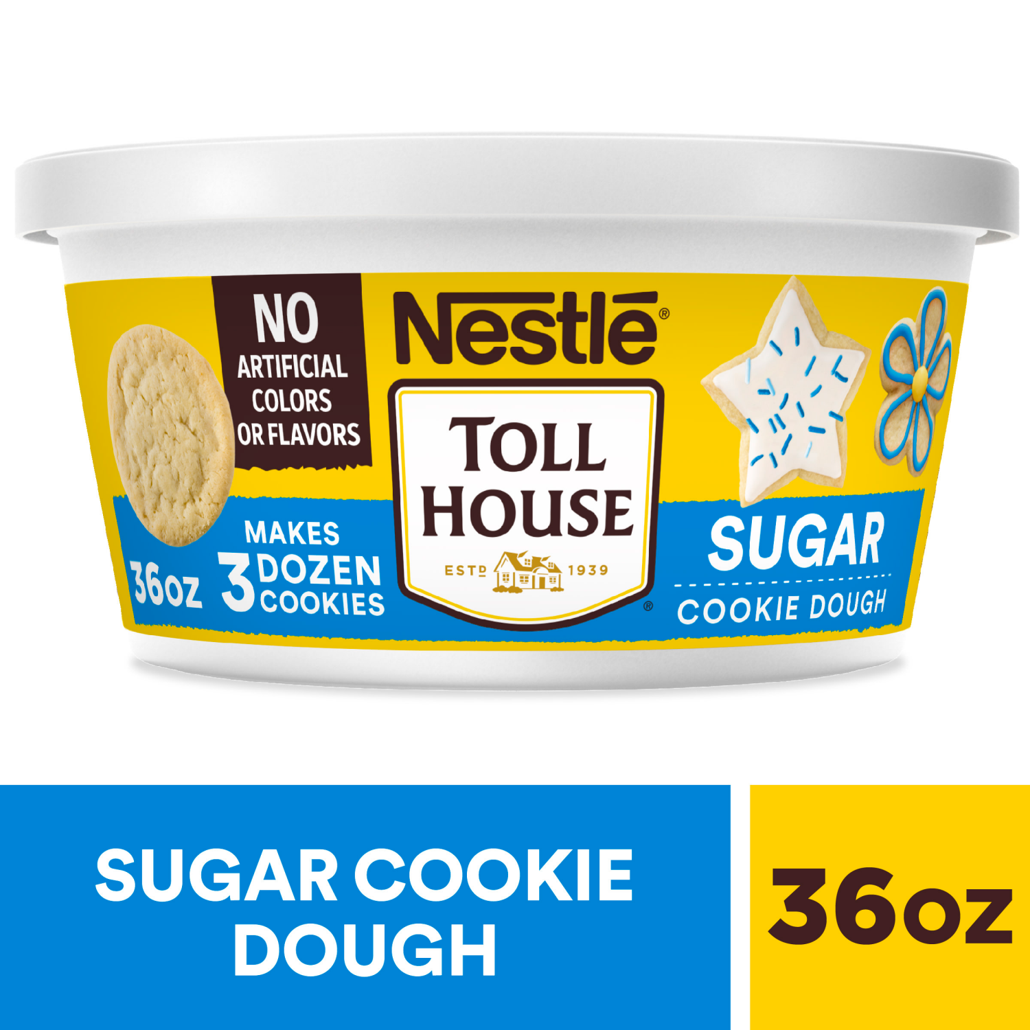 slide 1 of 8, Nestles Toll House Ready To Bake Sugar Tub, 36 oz