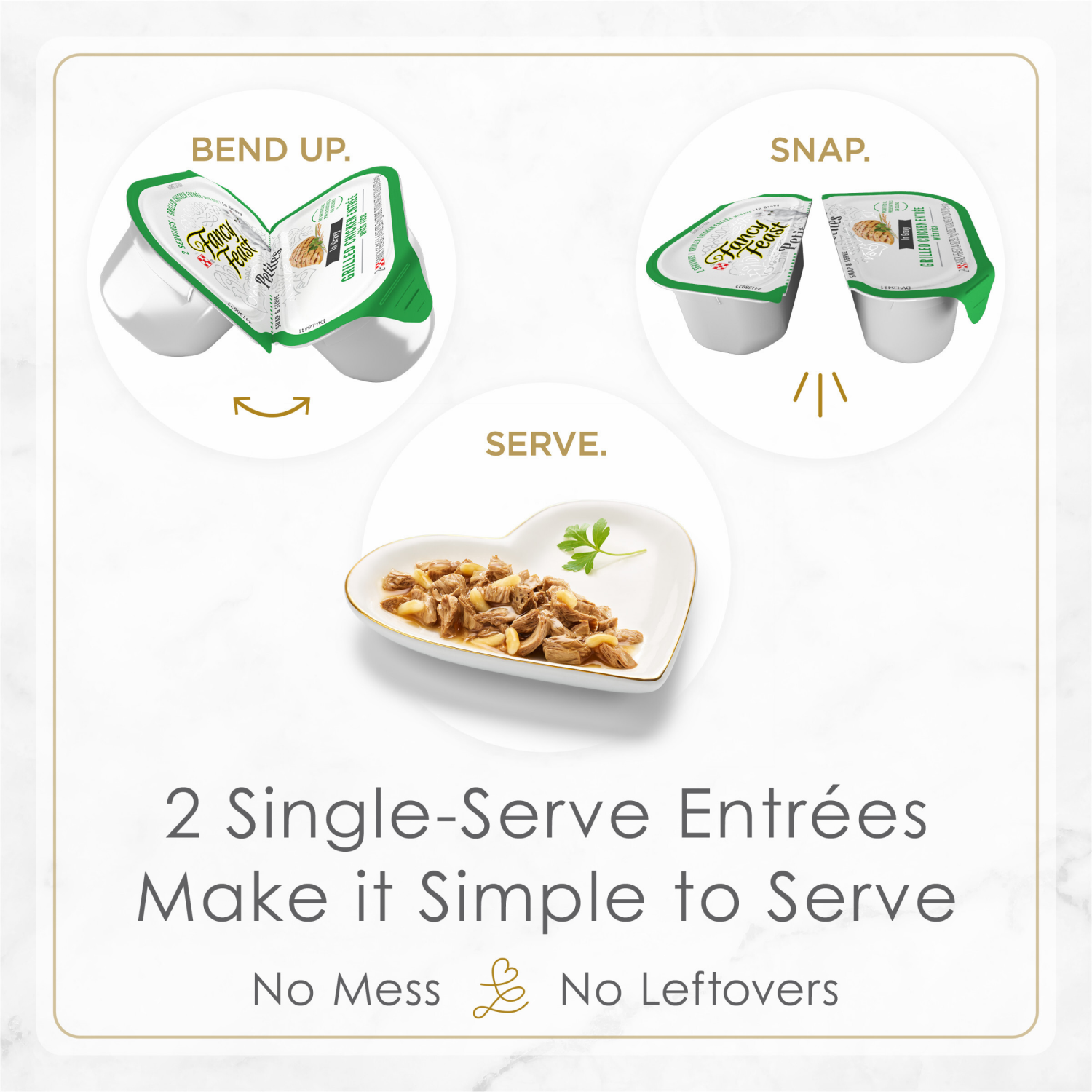 slide 3 of 5, Fancy Feast Purina Fancy Feast Gourmet Wet Cat Food Variety Pack, Petites Gravy Collection, break-apart tubs, 48 servings - (24) 2.8 oz. Tubs, 24 ct