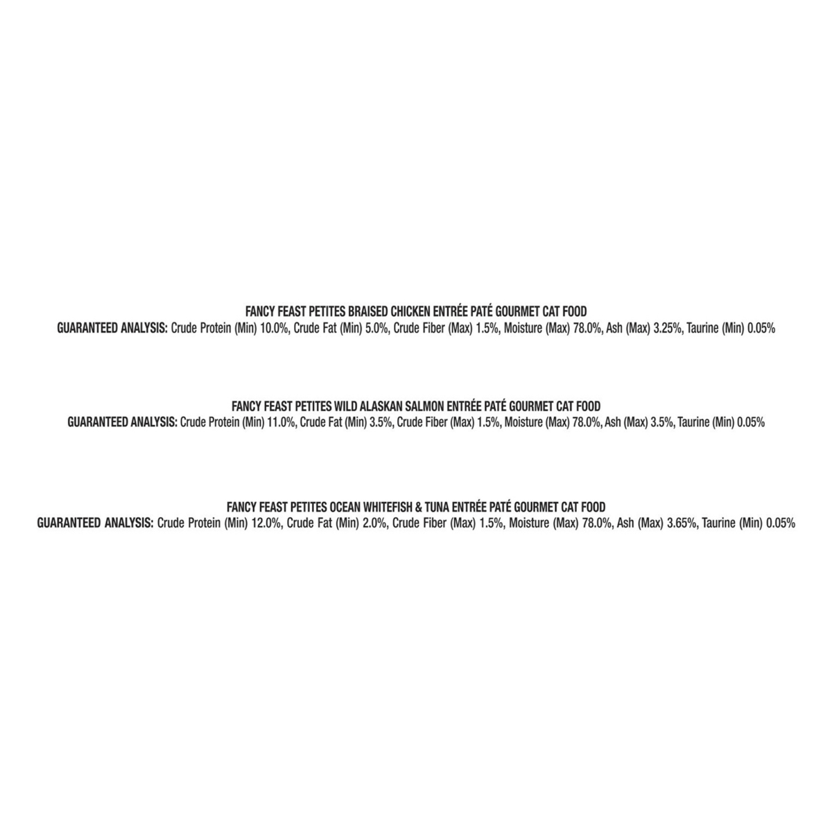 slide 3 of 5, Fancy Feast Purina Fancy Feast Gourmet Wet Cat Food Variety Pack, Petites Pate Collection, break-apart tubs, 48 servings - (24) 2.8 oz. Tubs, 24 ct