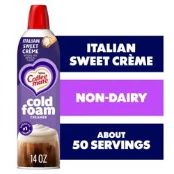 Coffee mate Italian Sweet Crème Flavored Cold Foam Creamer, Non-Dairy, 50 Servings 14 oz