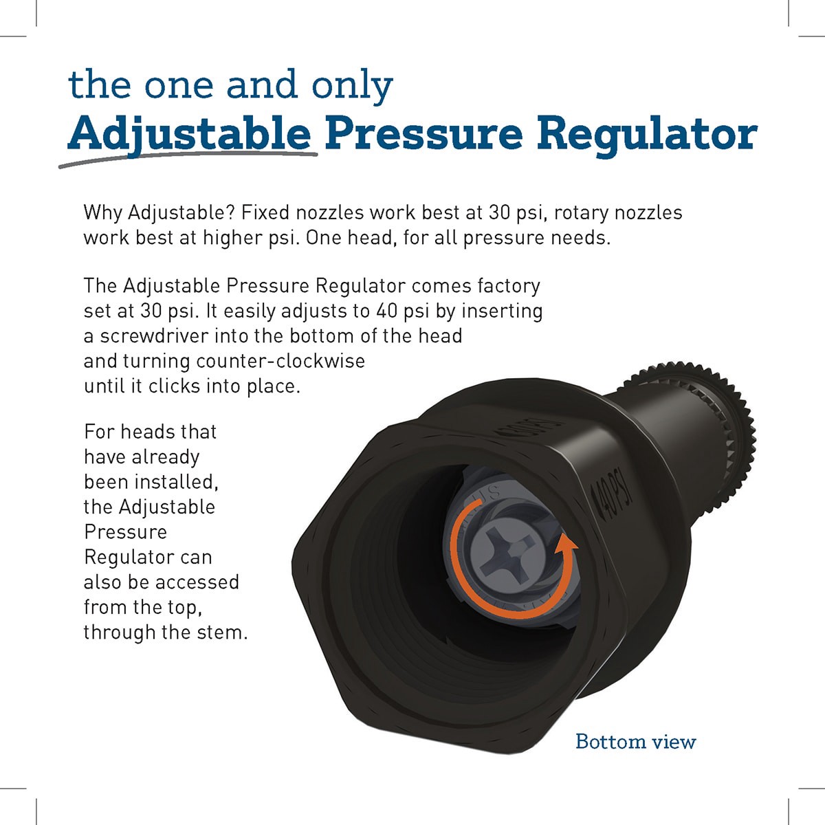 slide 3 of 4, Orbit 1-ft - 10-ft Center strip Spray Shrub head sprinkler, 1 ct