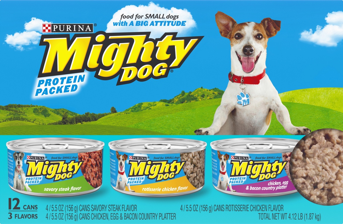 slide 5 of 6, Purina Mighty Dog Dog Food Variety Pack, 12 ct; 5.5 oz