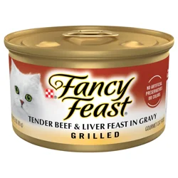 Fancy Feast Purina Fancy Feast Grilled Wet Cat Food Beef and Liver Feast in Wet Cat Food Gravy