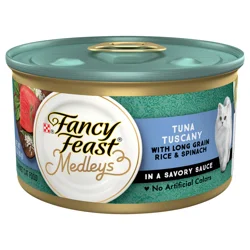 Fancy Feast Purina Fancy Feast Wet Cat Food, Medleys Tuna Tuscany With Long Grain Rice & Greens in Savory Sauce