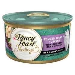 Fancy Feast Purina Fancy Feast Medleys Tender Turkey Tuscany with Long Grain Rice and Spinach in a Savory Sauce - 3 oz. Can