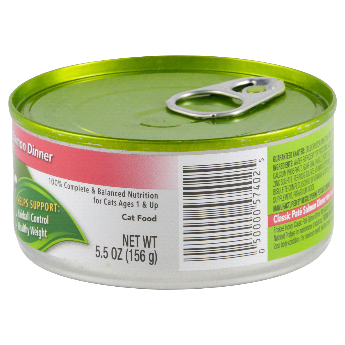 slide 2 of 4, Purina Friskies Indoor Pate Salmon Dinner With Garden Greens Cat Food, 5.5 oz