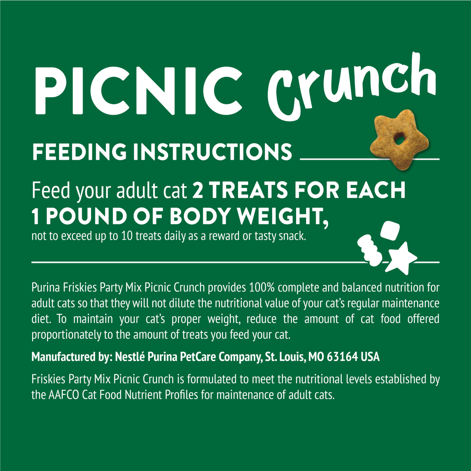 slide 5 of 5, Friskies Purina Friskies Cat Treats, Party Mix Picnic Crunch - 2.1 oz. Pouch, 2.1 oz