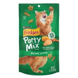Friskies Purina Friskies Cat Treats, Party Mix Picnic Crunch - 2.1 oz. Pouch