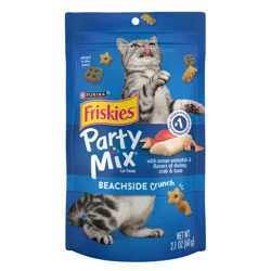 Friskies Purina Friskies Cat Treats, Party Mix Beachside Crunch - 2.1 oz. Pouch