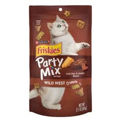 Friskies Purina Friskies Cat Treats, Party Mix Wild West Crunch - 2.1 oz. Pouch