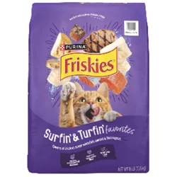 Friskies Purina Friskies Cat Food Surfin and Turfin Favorites Flavors of Chicken, Whitefish, Salmon and Filet Mignon - 16 lb. Bag