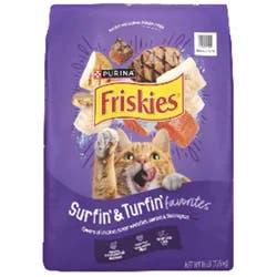 Friskies Purina Friskies Cat Food Surfin and Turfin Favorites Flavors of Chicken, Whitefish, Salmon and Filet Mignon - 16 lb. Bag