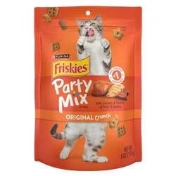 Friskies Purina Friskies Cat Treats, Party Mix Original Crunch - 6 oz. Pouch