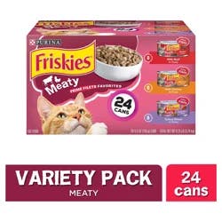 Purina Friskies Gravy Wet Cat Food Variety Pack, Prime Filets Meaty Favorites