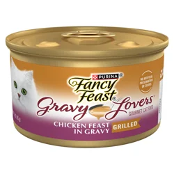 Fancy Feast Purina Fancy Feast Gravy Lovers Chicken Feast in Gravy Gourmet Cat Food in Wet Cat Food Gravy - 3 oz. Can