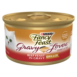 Fancy Feast Purina Fancy Feast Gravy Lovers Beef Feast Gourmet Cat Food in Wet Cat Food Gravy - 3 oz. Can