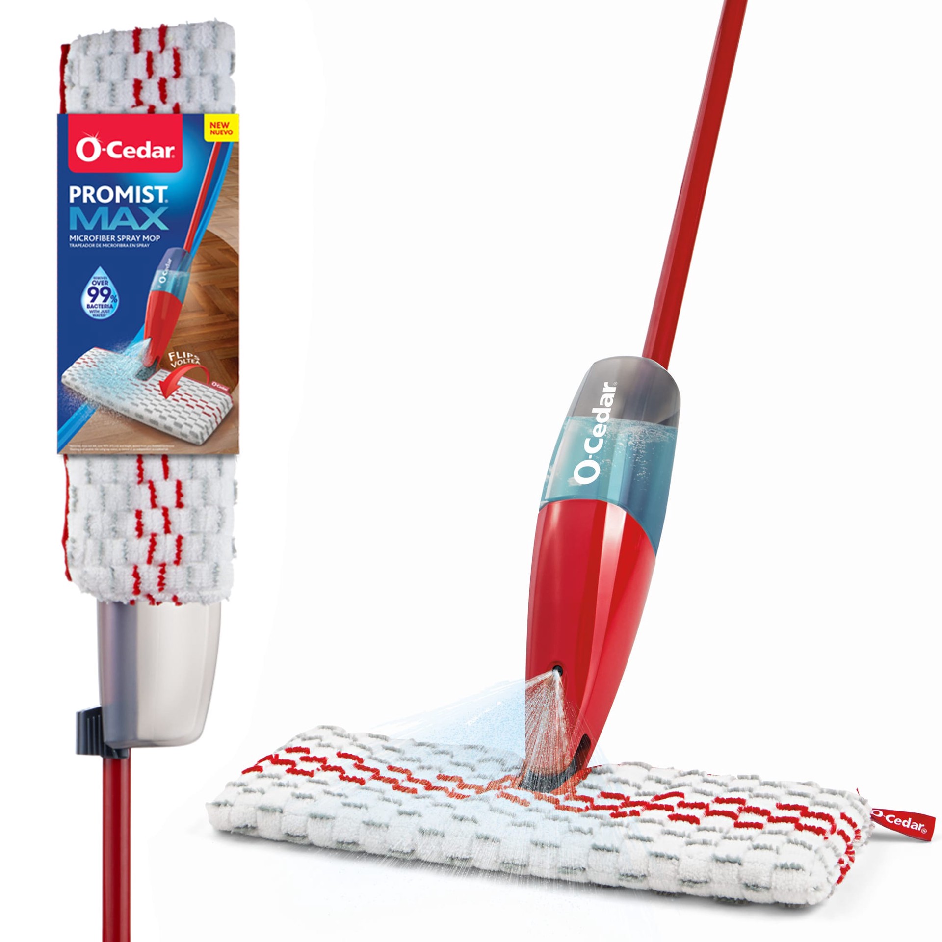 slide 1 of 6, O-Cedar ProMist max Single Nozzle 25.36-fl oz Spray Mop, 1 ct