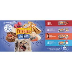 Friskies Purina Friskies Gravy Wet Cat Food Variety Pack, Savory Shreds - (32) 5.5 oz. Cans
