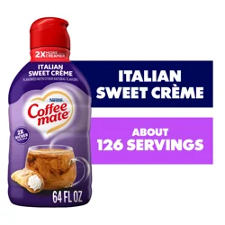 Coffee-Mate Coffee mate Italian Sweet Crème Flavored Coffee Creamer, Gluten-Free, 126 Servings