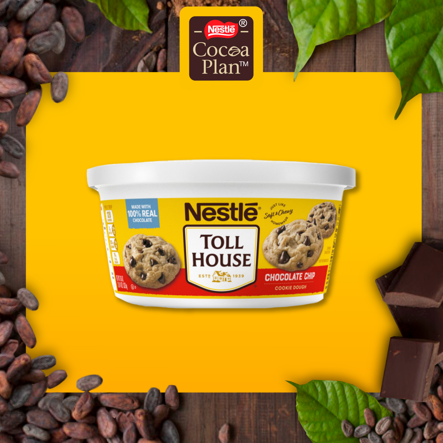 slide 2 of 5, Toll House Chocolate Chip Cookie Dough 36 oz., 36 oz