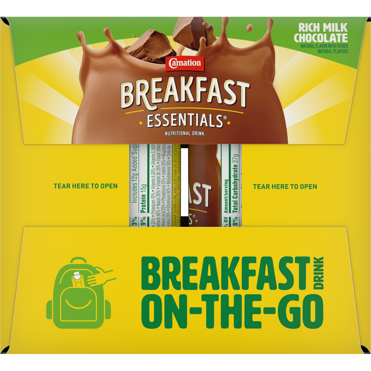 slide 5 of 6, Carnation Breakfast Essentials High Protein Rich Milk Chocolate Nutritional Drink 12 - 8 fl oz Cartons, 12 ct