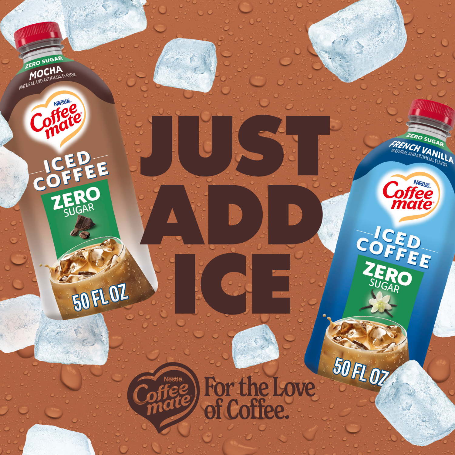 slide 3 of 8, Coffee Mate Zs Mocha Iced Coffee, 50 fl oz