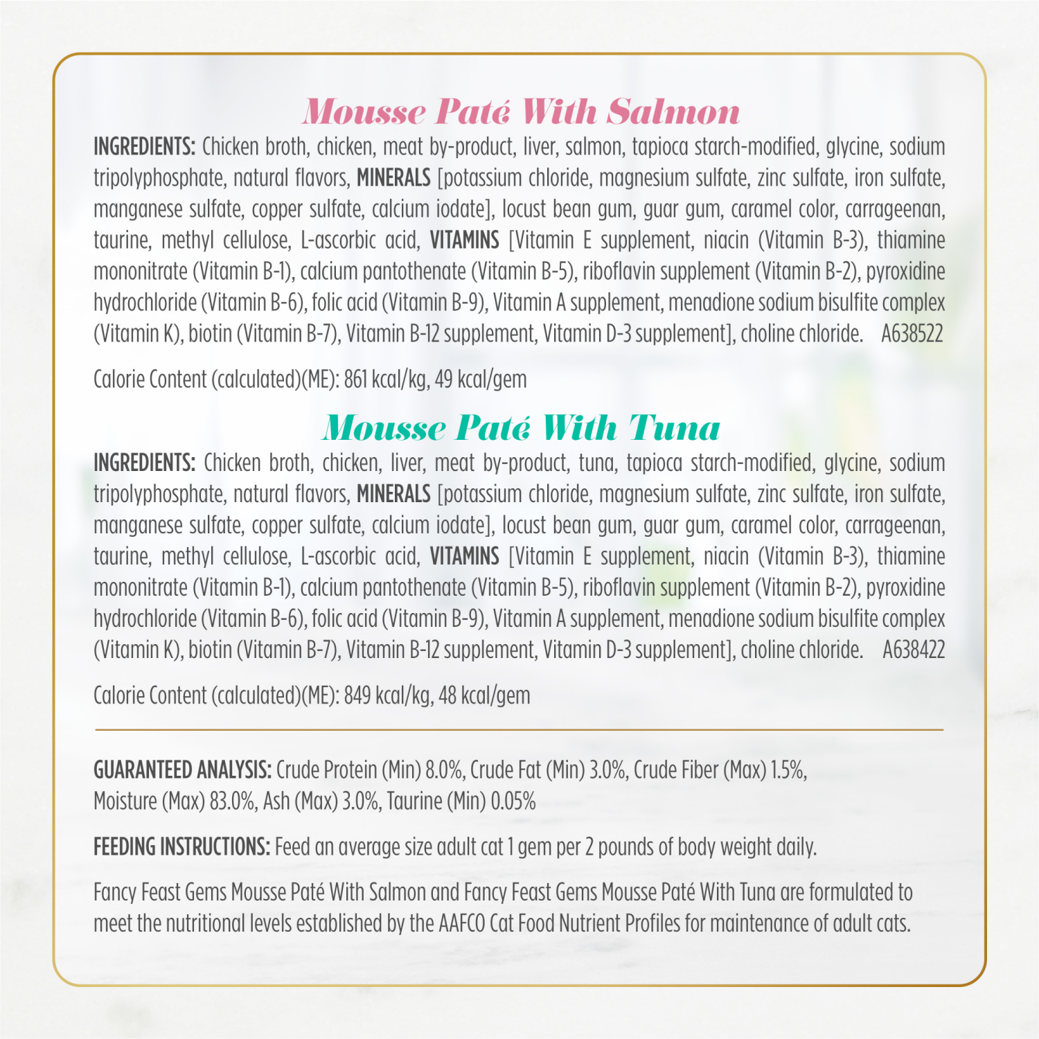 slide 8 of 8, Fancy Feast Gems Pate Cat Food Mousse and a Halo of Savory Gravy Wet Cat Food Variety Pack - (12) 4 oz. Boxes, 24 ct