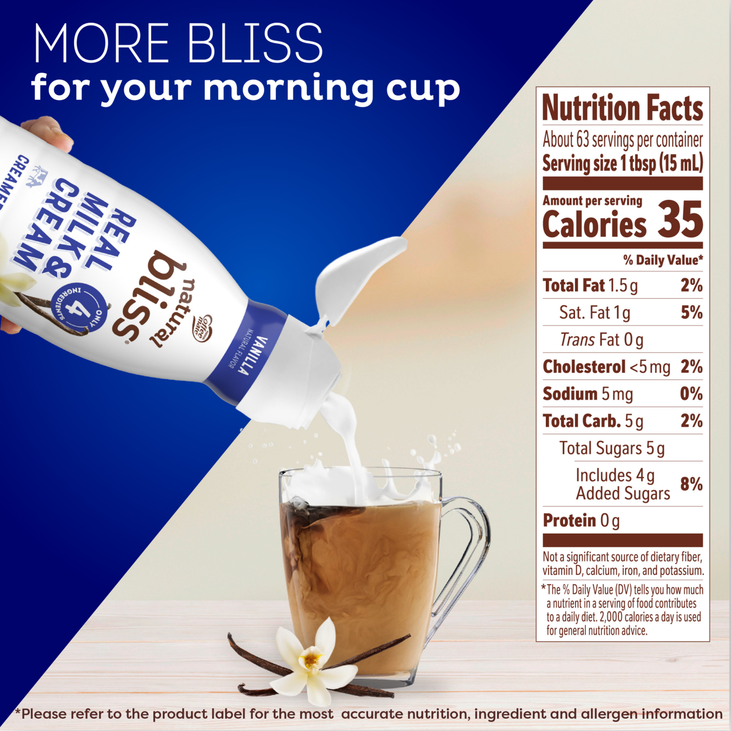 slide 8 of 8, Coffee-Mate Coffee mate Real Milk & Cream Vanilla Flavored Coffee Creamer 32 fl oz, 32 fl oz