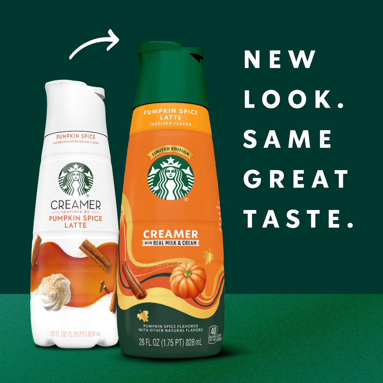 slide 6 of 8, Starbucks Pumpkin Spice Flavored Coffee Creamer, Inspired by Pumpkin Spice Latte, Dairy Coffee Creamer, 28 fl oz, 28 fl oz