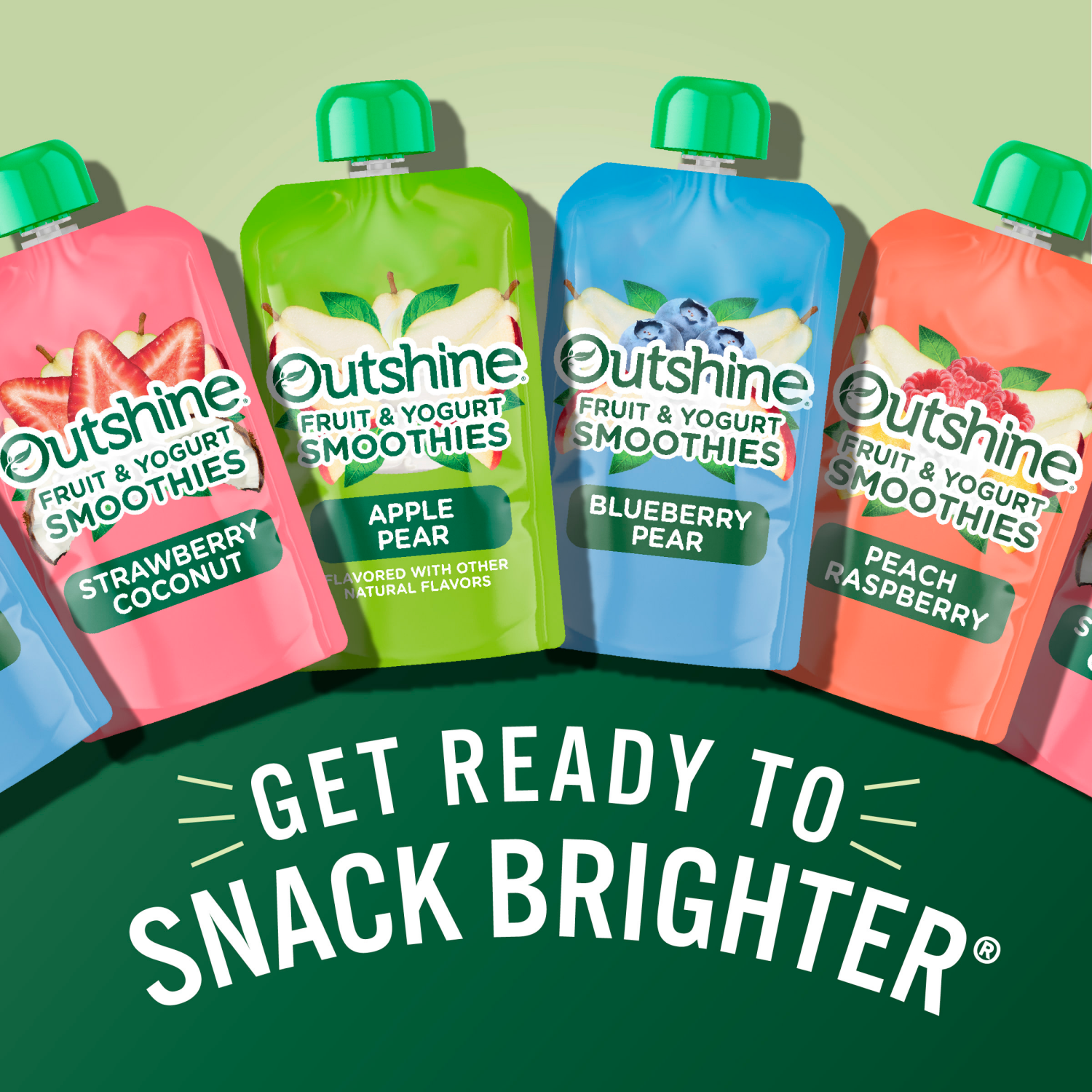 slide 5 of 5, Outshine Fruit & Yogurt Smoothie Blueberry Pear, 4-Pack of 3.5oz Fruit & Yogurt Pouches, 14 oz