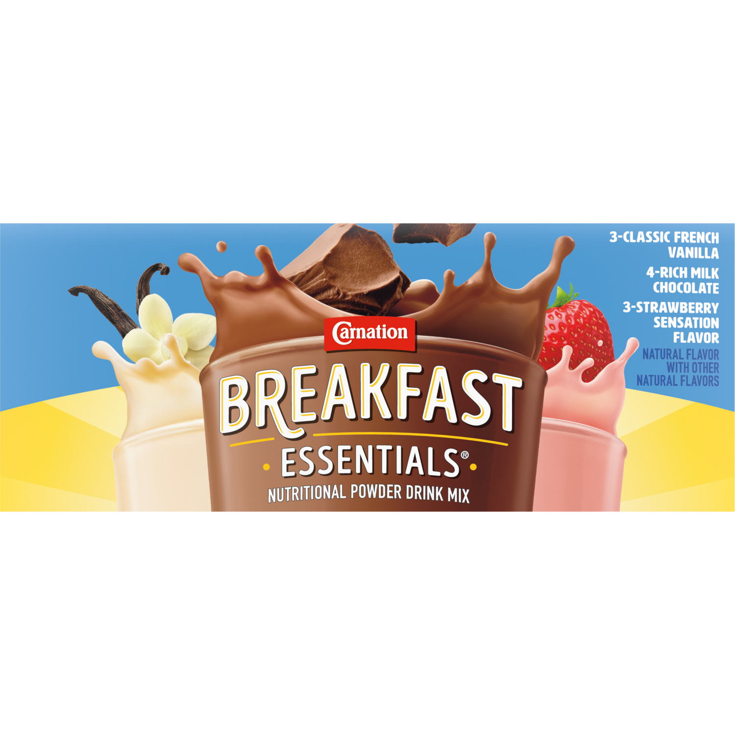 slide 6 of 6, Carnation Breakfast Essentials Variety Pack Complete Nutritional Drink - 10 ct; 1.26 oz, 1.26 oz