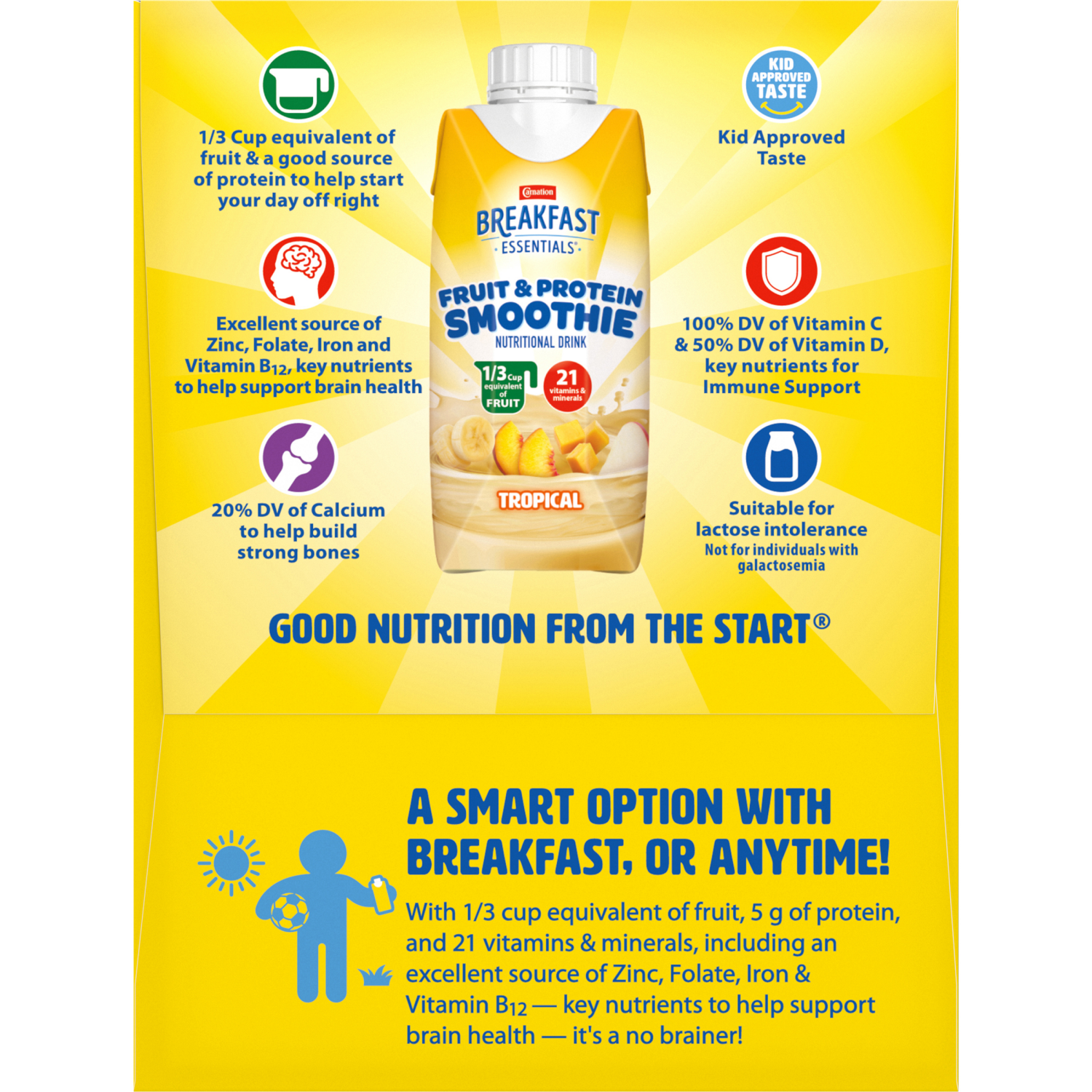 slide 4 of 6, Carnation Fruit Protein Smoothie Tropical, 48 oz