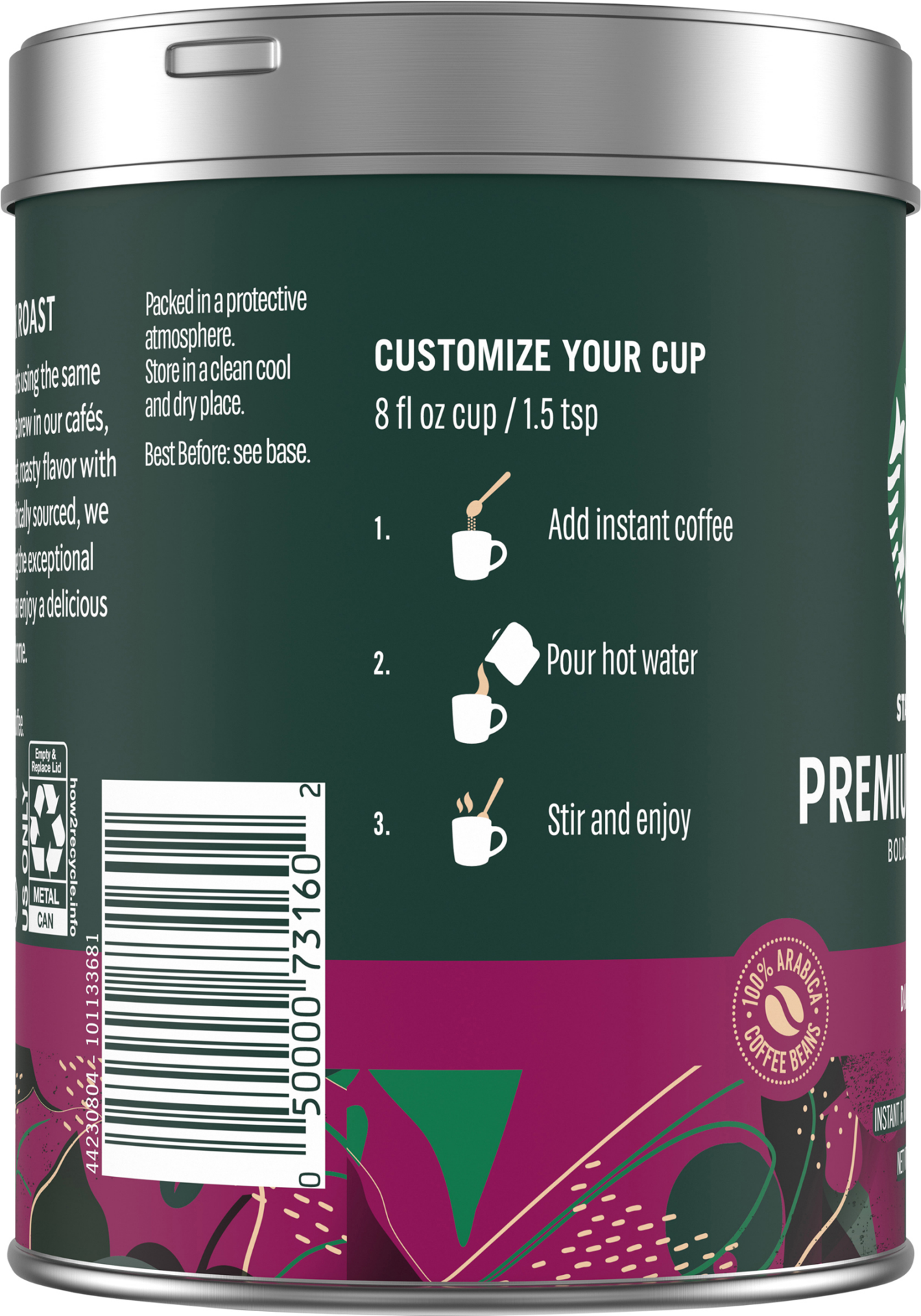 slide 2 of 3, Starbucks Premium Instant Coffee, Dark Roast, 100% Arabica Beans- 3.17 oz, 3.17 oz
