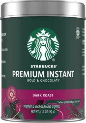 Starbucks Premium Instant Coffee, Dark Roast, 100% Arabica Beans- 3.17 oz