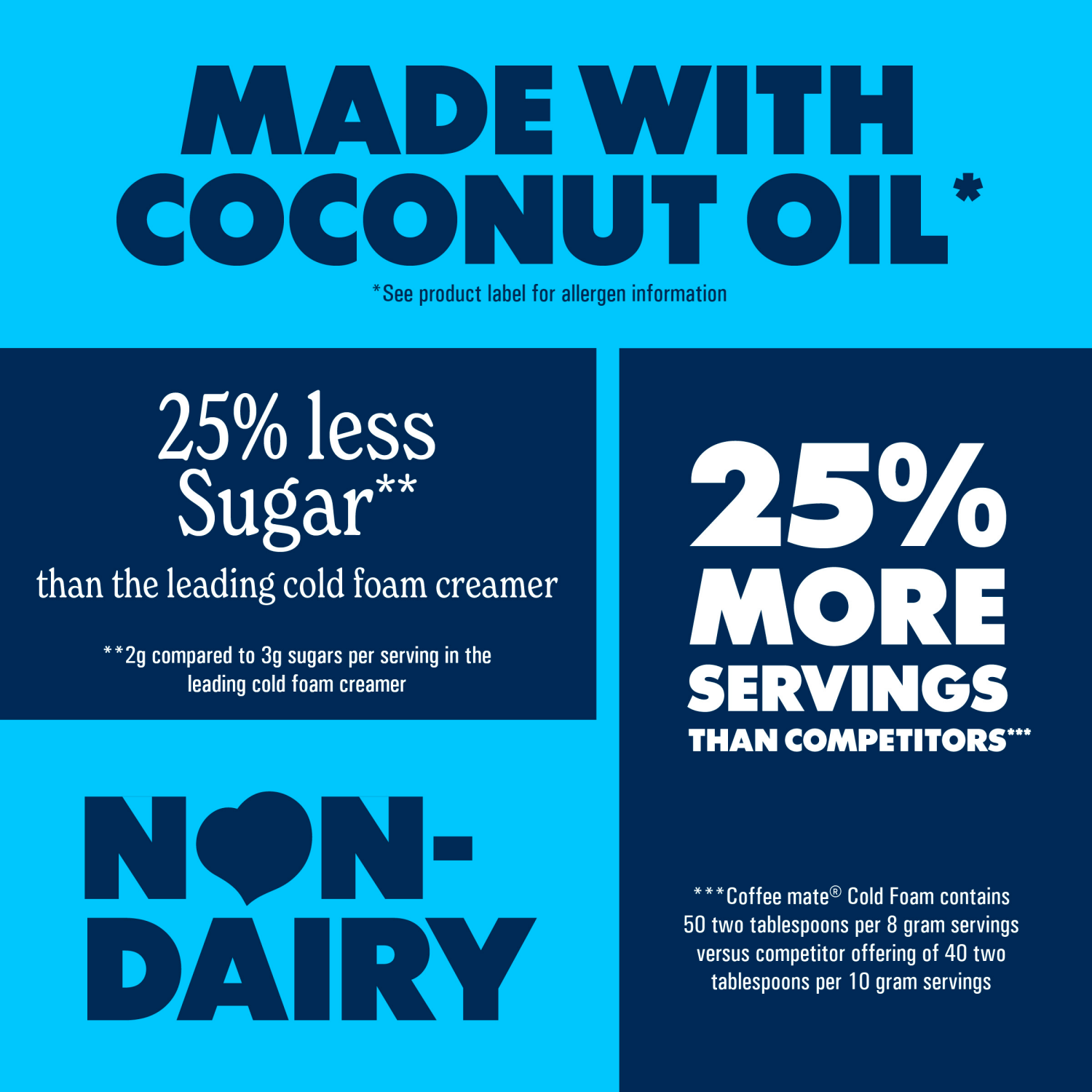 slide 4 of 8, Coffee mate French Vanilla Flavored Cold Foam Creamer, Non-Dairy, 50 Servings 14 oz, 14 oz