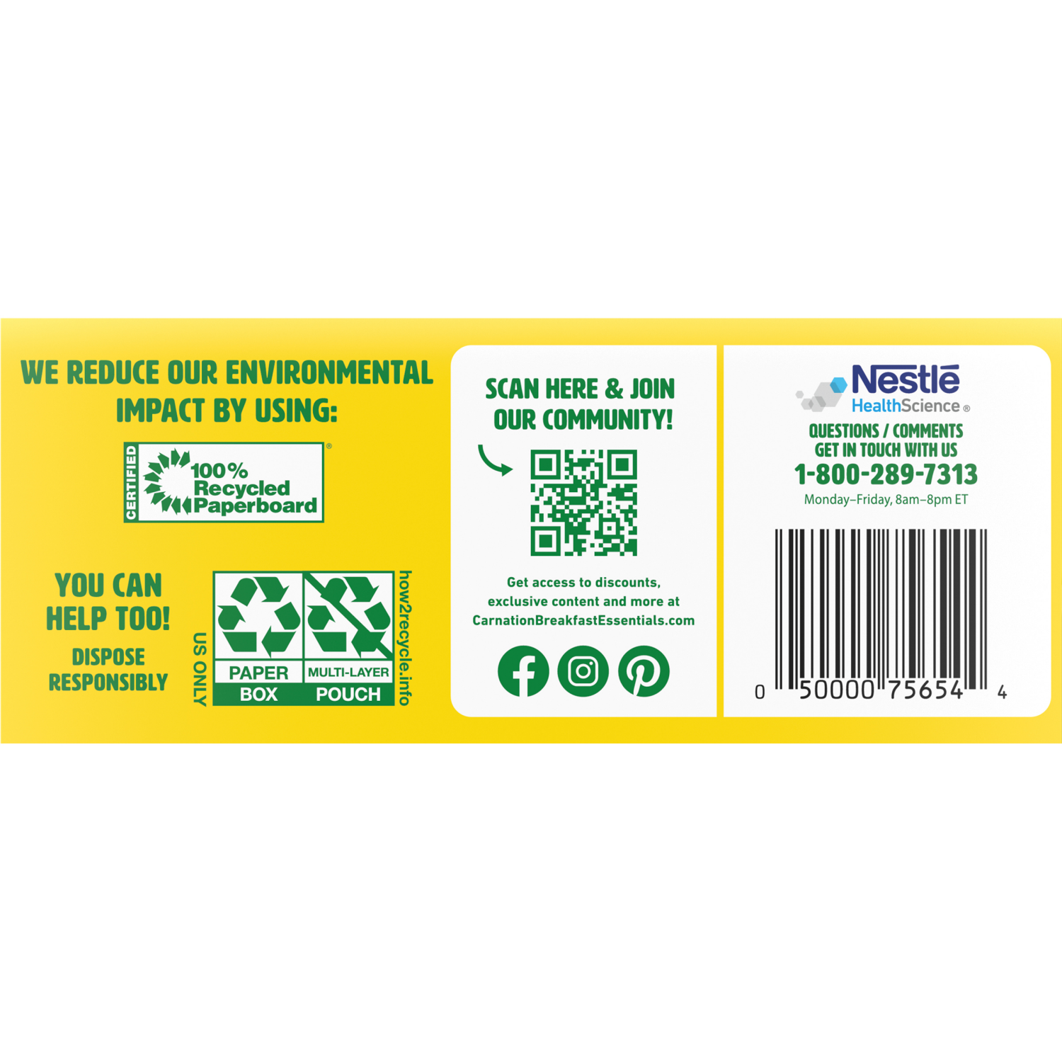 slide 3 of 6, Carnation Breakfast Essentials High Protein Rich Milk Chocolate Nutritional Drink Mix 10 ea, 10 ct