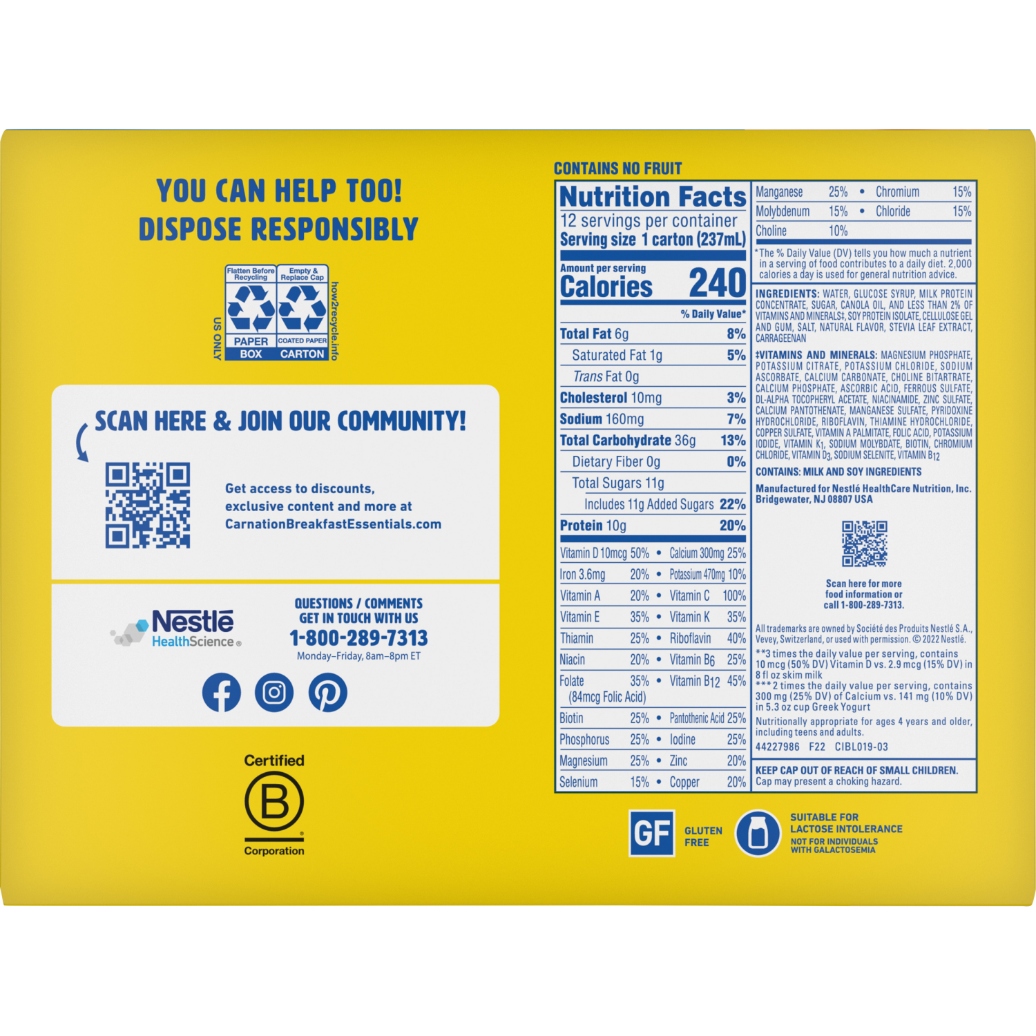 slide 3 of 6, Carnation Breakfast Strawberry, 12 ct