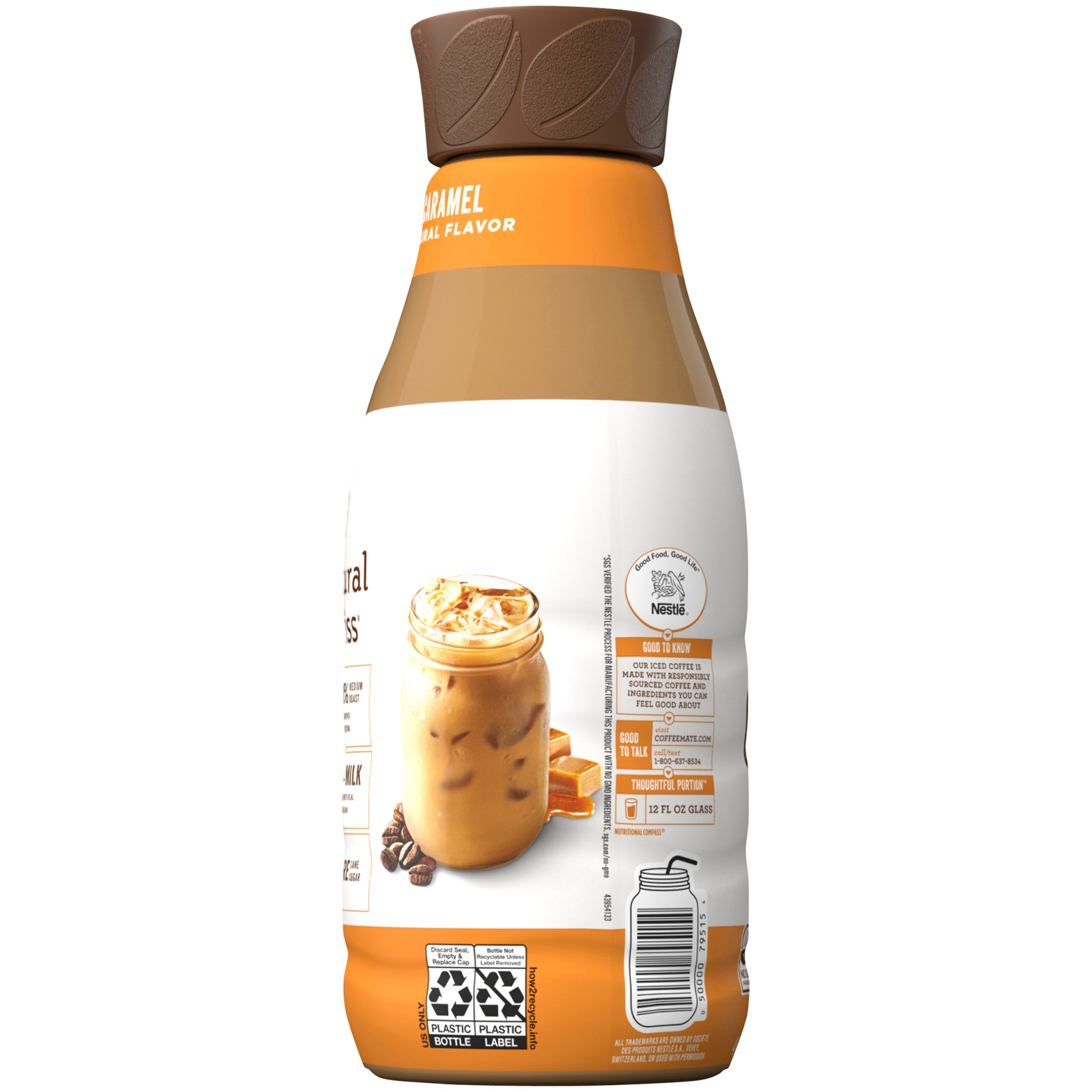 slide 4 of 8, Nestle Coffeemate Natural Bliss Iced Coffee Caramel Bottle, 46 fl oz