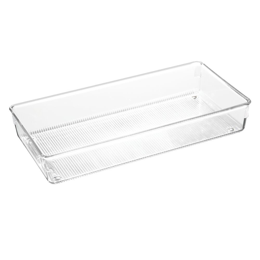 slide 2 of 6, iDesign 12-in x 6-in Clear Plastic Drawer Organizer, 1 ct