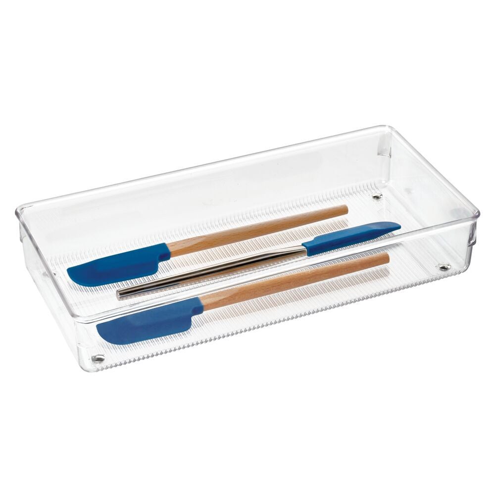 slide 1 of 6, iDesign 12-in x 6-in Clear Plastic Drawer Organizer, 1 ct