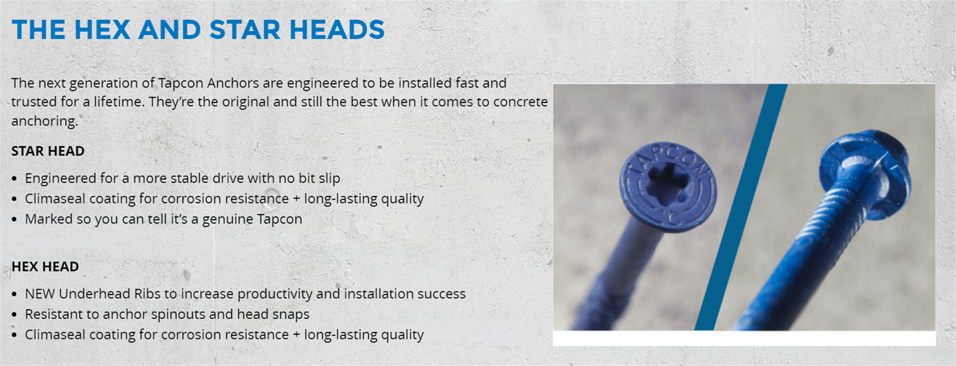 slide 4 of 6, Tapcon 1/4-in x 3-3/4-in Concrete Screw Anchors 25-Pack, 1 ct