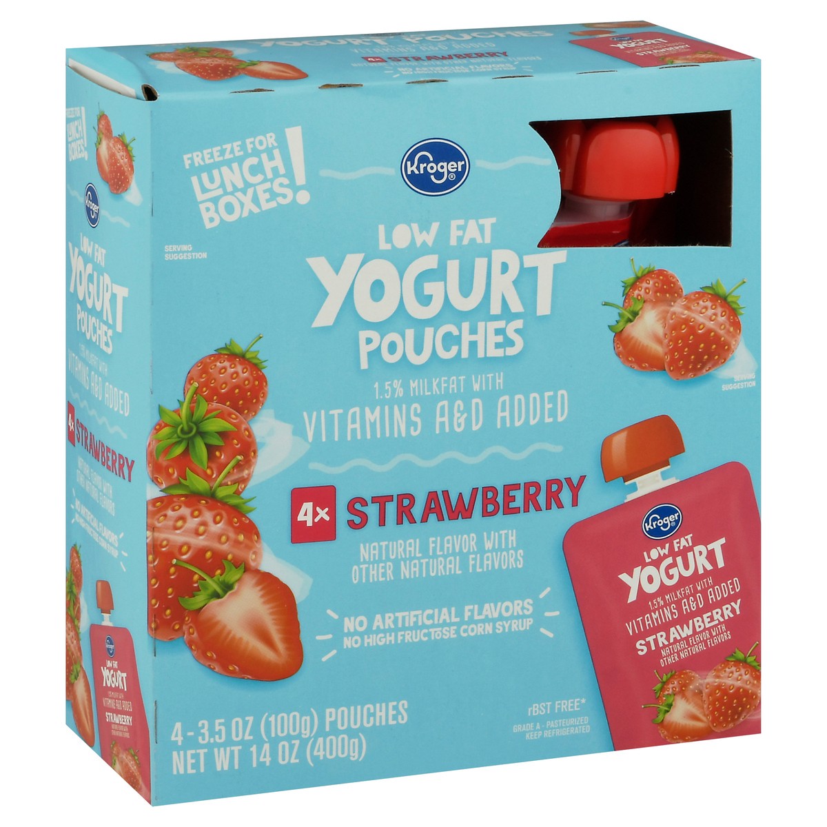 slide 11 of 11, Kroger Strawberry Yogurt Pouches - 4 ct; 3.5 oz, 4 ct; 3.5 oz